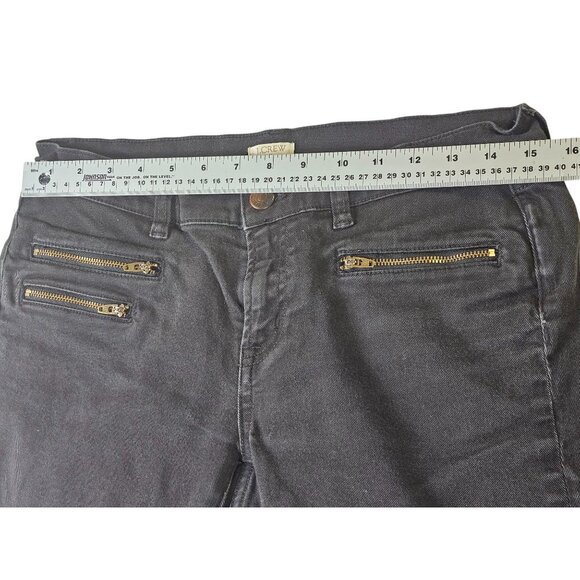 J.Crew Womens Black Stretch Skinny Jeans With Zip Pockets Size 28 - Picture 2 of 7